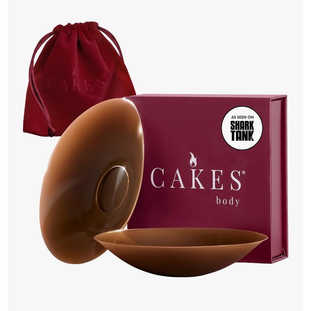 Cakes Body Reusable Silicone Nipple Covers Non-Adhesive Brown Plus